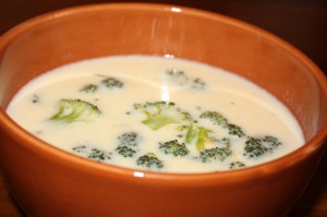 bowl broccoli cheese soup
