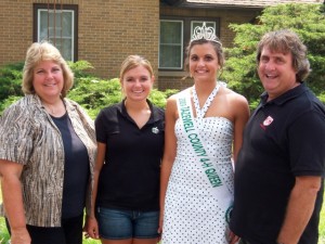 Farmers daughters work on farm